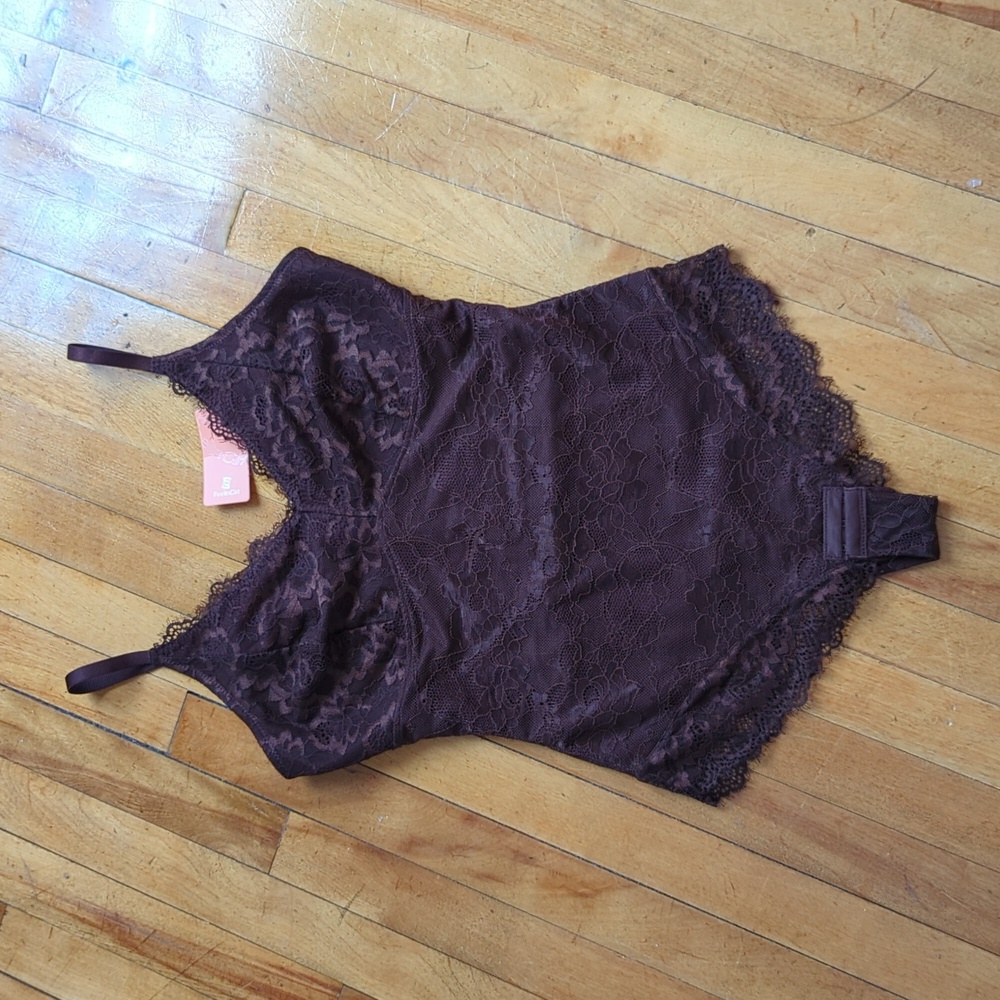 Brown lace bodysuit